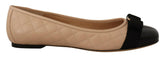 Salvatore Ferragamo Elegant Quilted Leather Flats - Chic Dual-Tone Design -   -  Salvatore Ferragamo.